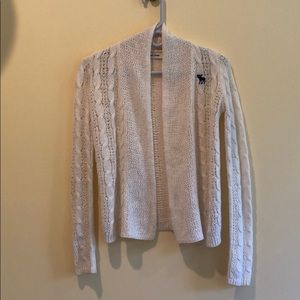 Abercrombie kids cable knit open front sweater